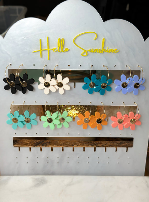 Maxi Daisy Hoop - Everyday Acrylic Earrings