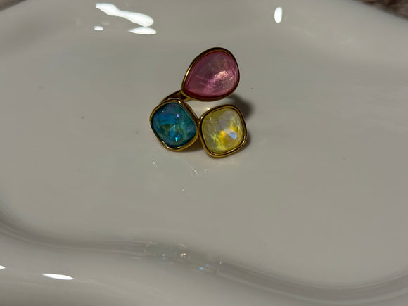 WS Tri-Colour Jem Ring