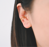 Triple Band Gold Silver Ear Cuff