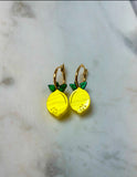 Lemon Hoops - Fresh Harvest - Acrylic Earrings