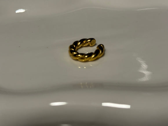 WS Chunky Rope Gold Cuff