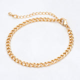 Sal Bracelet - Gold Curb Chain Bracelet