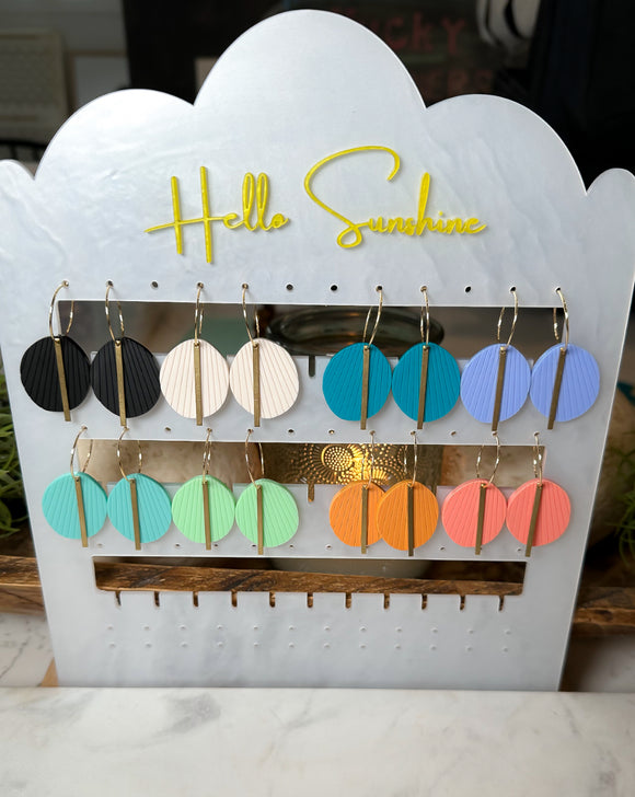 Clover Hoop - Everyday Acrylic Earrings