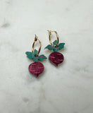 Chubby Beet Hoops - Fresh Harvest - Acrylic Earrings