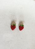 Strawberry Hoop - Fresh Harvest - Acrylic Earrings