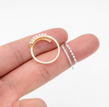 Pearl Pave Ring - Adjustable Gold/Silver Ring