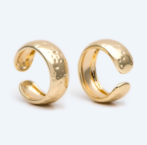 Chunky Hammered Adjustable Gold Ring