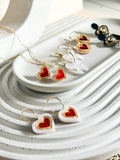 Harriet Heart Hoop - Acrylic Earrings