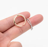 Pave & Pearl X Adjustable Gold/Silver Ring