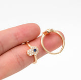 Hamsa Hand Ring - Adjustable Gold Ring