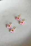 Blossom Hoop - Hand Painted - Spring Blooms Acrylic Earrings
