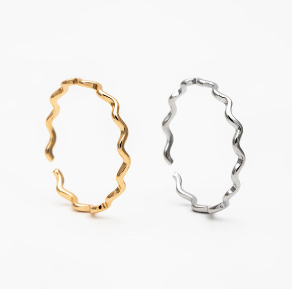 Wave Ring Adjustable Gold/Silver Ring
