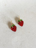 Strawberry Hoop - Fresh Harvest - Acrylic Earrings
