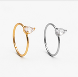 Teardrop Ring- Adjustable Gold Silver Ring