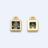 Lucy - Gold and Gemstone Huggie Earrings
