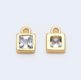 Lucy - Gold and Gemstone Huggie Earrings