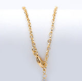 Lovers Necklace - Gold Heart Link and Charm Necklace