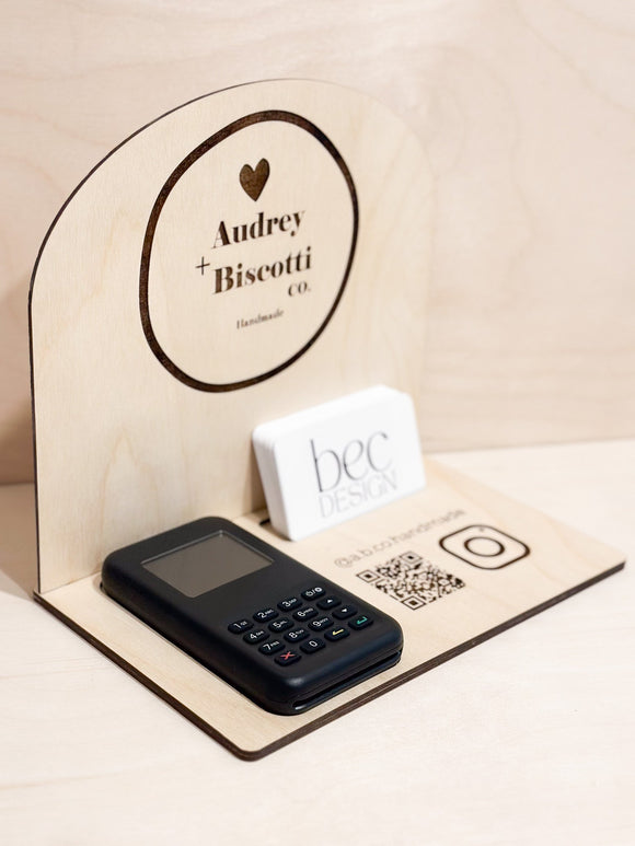 REPLACEMENT BASE -Wisepad 3 Flat Tap - QR Code - Business Card Holder