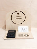 Payment Stand - Branded Square / Shopify Flat Tap - QR Code - Business Card Holder