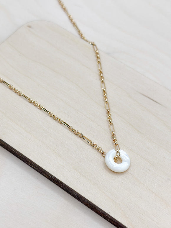 Claire Chain- Gold / Mother of Pearl Layering Necklace