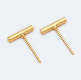 Bar Stud - Gold / Silver Earrings