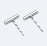 Bar Stud - Gold / Silver Earrings
