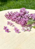Lilac Stud - Hand Painted - Spring Blooms Acrylic Earrings
