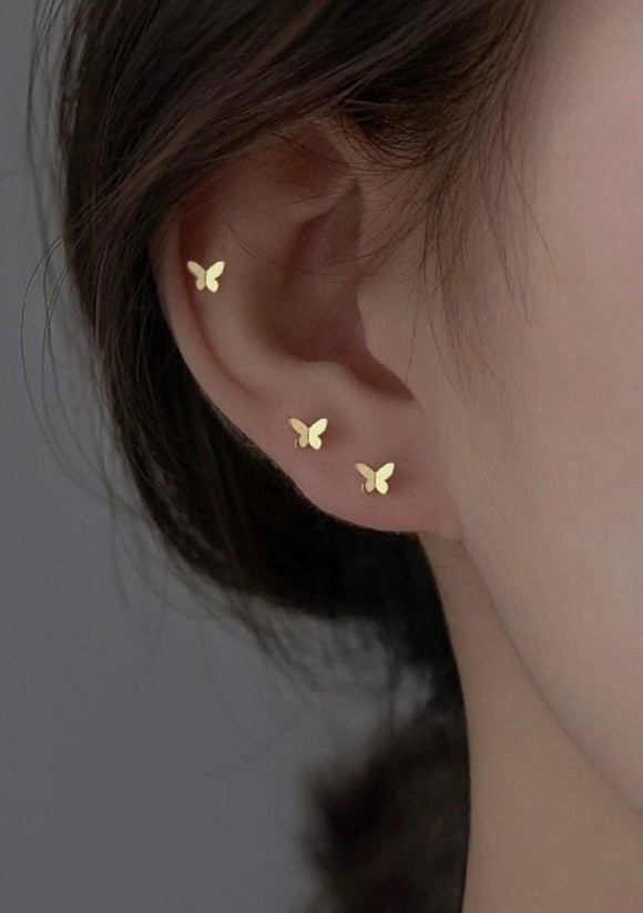 Mini Butterfly Stud - Gold / Silver Earrings