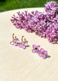 Lilac Stud - Hand Painted - Spring Blooms Acrylic Earrings