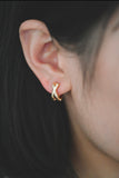 XX Huggie - Gold Silver Hoop Earrings