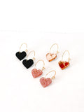 Bestie Hoop - Everyday Acrylic Heart Earrings