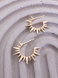 Shine - Spikey Gold / Silver Huggie Hoop
