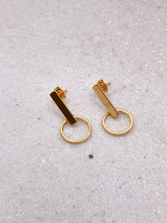 Lola - Gold Silver Dangle Earrings