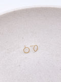 Ring Stud Earrings - Gold / Silver Earrings