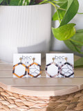 CLEAROUT Nat -  Hexagon Tortoise Earrings