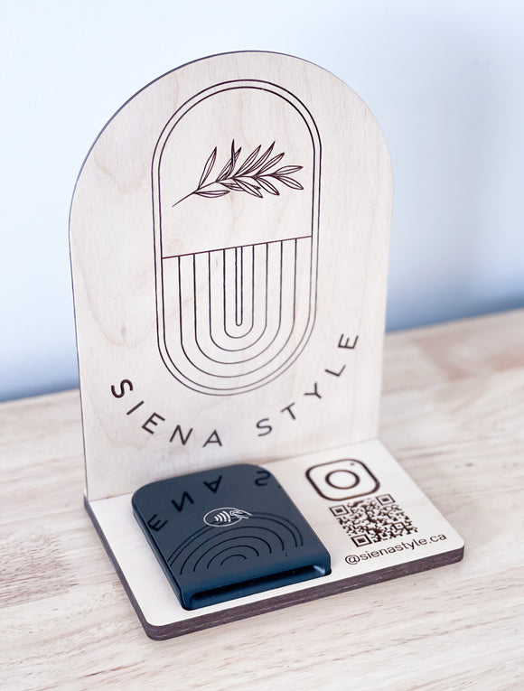 Payment Stand - Branded Square / Shopify Flat Tap - QR Code