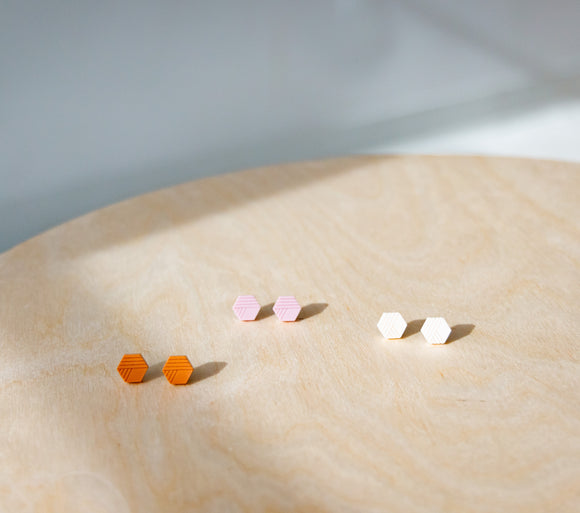 Hexi Stud - Everyday Acrylic Earrings